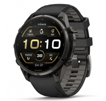 Garmin Fenix 9 Pro 47mm Carbongrau DLC Titan mit Silikon-Armband Schwarz/Kieselgrau (010-04336-16)  64 GB