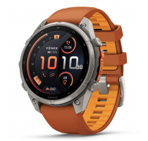 Garmin Fenix 9 Pro inReach 47mm Titan mit Silikon-Armband Autumn Orange/Spark Orange (010-04336-01) 64 GB