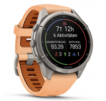Garmin Fenix 9 Pro 43mm Titan mit Silikon-Armband Shell Pink/Autumn Orange (010-04335-06) 64 GB