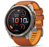 Garmin Fenix 9 Pro inReach 51mm Titan mit Silikon-Armband Autumn Orange/Spark Orange (010-04337-01) 64 GB